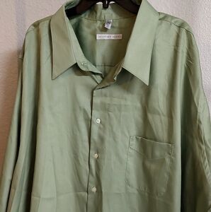 Geoffrey Beene Men's Green Shirt Sz 22 34/35, $15, used ppu TX r Shipping